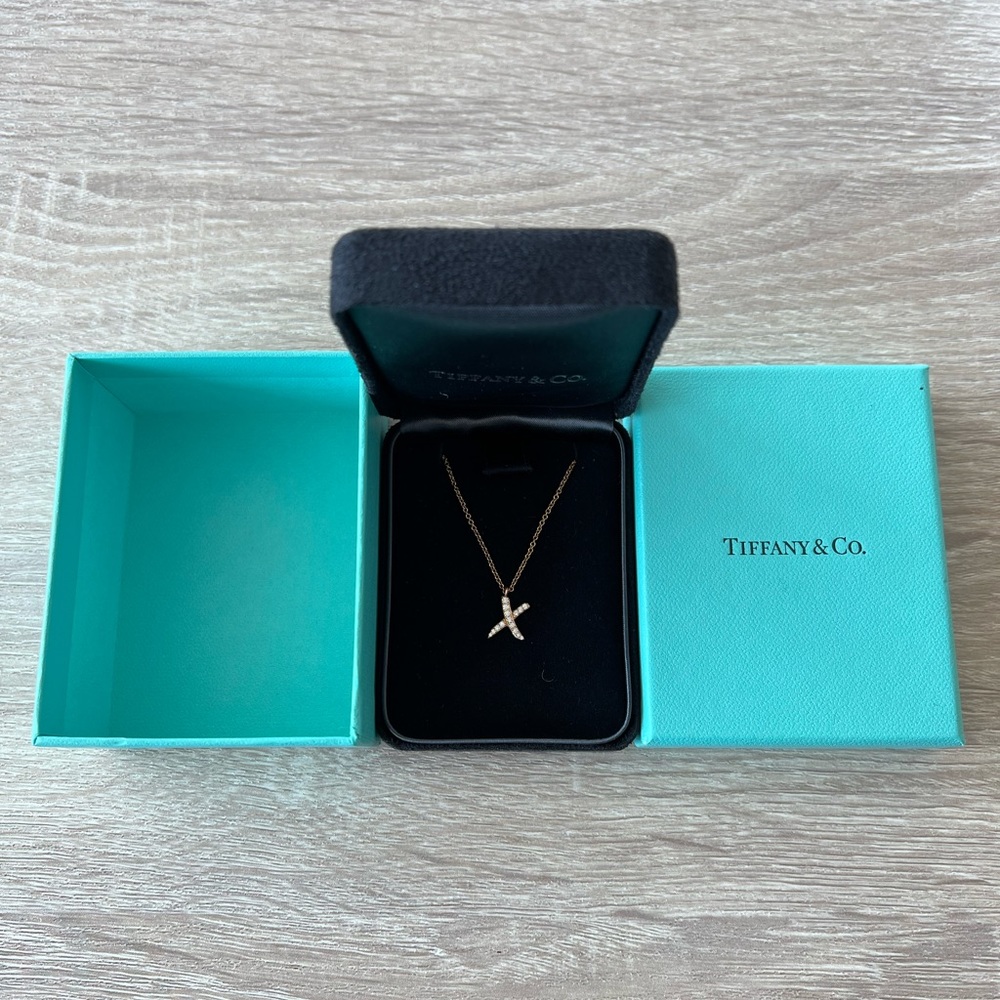 Tiffany Rose Gold Diamond Pedant Necklace